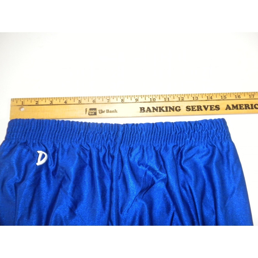 Delong Pants Mens 20 Blue Basketball Break Away Snap Warm‎ Up Track Vintage USA - Picture 9 of 13